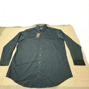 dark blue business attire long sleeve polo shirt brand Van Heusen size 2xlt